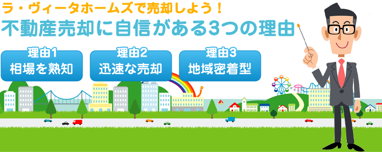 不動産売却に自信がある３つの理由